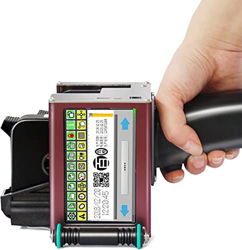 Máquina de codificación de Impresora de inyección de Tinta de Mano de Doble Boquilla, Impresora de Mano de etiquetadora de 50mm, para código de Barras características