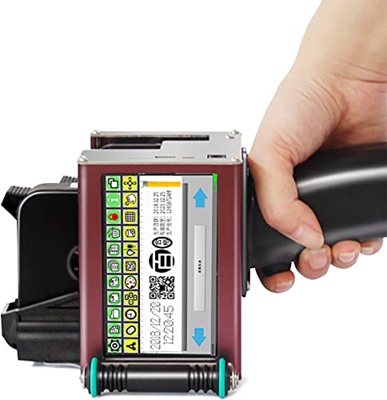 Máquina de codificación de Impresora de inyección de Tinta de Mano de Doble Boquilla, Impresora de Mano de etiquetadora de 50mm, para código de Barras