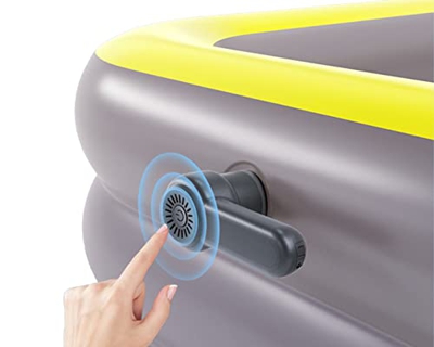 Piscina Infantil Rectangular Extragrande para Niños, Piscina Profunda Inflable De 9,8 Pies con Carga De Flash De Núcleo Inalámbrico, Piscina Rectangul