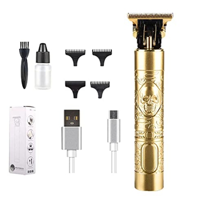 Clipper Retro Del Pelo, Clippers De Cabello Inalámbricos Trimmer De Barba Para Hombres, Trimmers Profesionales De La Cuchilla T Con 4 Guías De Peine, 
