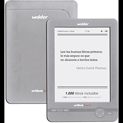 LECTOR DE LIBROS EBOOK WOLDER MIBUK ILUSION PEARL - TINTA ELECTRONICA PEARL - 4GB - 800X600 - 6" / 1