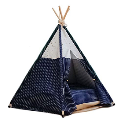 YunNasi Tienda para Perros Casa de Perro Tienda de Campaña para Perros y Gatos con Colchoneta Extraíble y Lavable Tienda para Mascotas con Cama (50x50