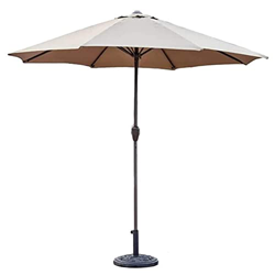 Outdoor Garden Parasols Parasols 9-Feet Patio Umbrella Outdoor Garden Table Umbrella with Crank, Portable Sun Shelter for Market Deck Porch Backyard P en oferta