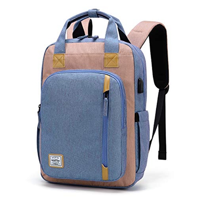 WindTook Mochilas Portatil para Mujer Mochila Ordenador Portatil 15.4 Pulgadas Multifuncional Bolso Mujer Impermeable con Puerto USB de la Vida Diaria