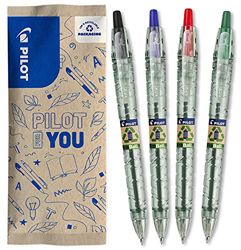 Pilot - Flowpack 4uds B2P ECOBALL 1mm - Bolígrafo Tinta base aceite - Medio - Negro, Azul, Rojo, Verde - Begreen -Fabricado a partir de plástico recic en oferta