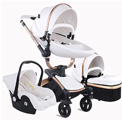 Sistema de Viaje 3 en 1 Silla de Paseo 3 en 1 Carrito con Capazo Cochecito de Bebé para Recién Nacido Cochecito de Viaje Portátil Plegable con Paisaje en oferta