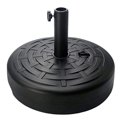 Patio Umbrella Base Heavy Duty Umbrella Stand Fills Water and Sand Round Plastic Market Patio Outdoor Umbrella Base for Patio Garden Decks características