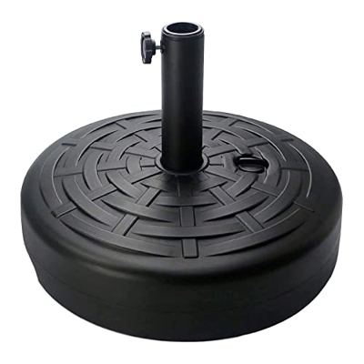 Patio Umbrella Base Heavy Duty Umbrella Stand Fills Water and Sand Round Plastic Market Patio Outdoor Umbrella Base for Patio Garden Decks