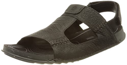 Clarks Crestview Bay, Sandal plana, para Hombre, Negro (Black Leather), 42.5 EU precio