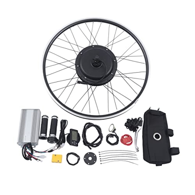 Kit de conversión Ebike de 26 pulgadas, kit de conversión de bicicleta eléctrica, 1500 W, 48 V, motor trasero, kit de conversión Ebike integrado, pant