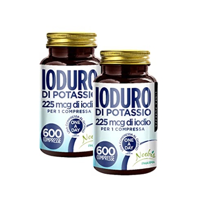 Yoduro de Potasio - 1200 Tabletas - 225 mcg de Yodo por 1 Comprimido - Suministro de Larga Duración