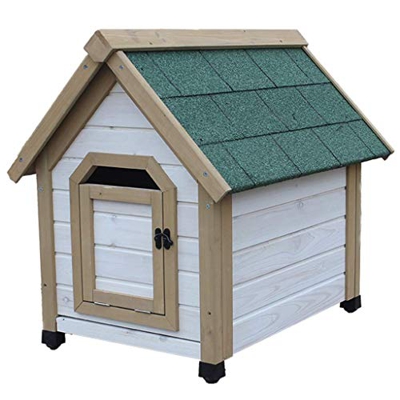 Lincheer Perreras Casa de Perro al Aire Libre Jaula de Perro Impermeable de Madera Suministros para Mascotas Anticorrosión Extraíble Lavable Casa de G