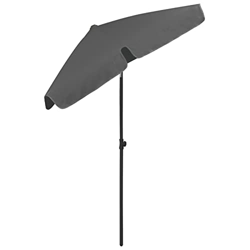 Festnight Sombrilla Playa, Sombrilla Exterior Proteccion UV, Sombrilla Jardín con Soporte Inclinable, Sombrilla Parasol, Parasol Exterior, Gris Antrac en oferta