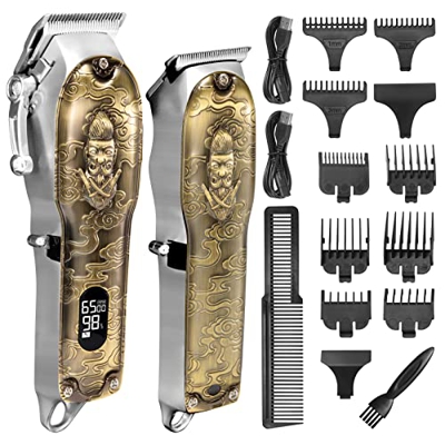 Máquina Cortar Pelo, Cortapelos Hombre Profesional, Maquina Cortar Pelo Inalámbrico Corte Pelo, Recortadora Eléctrica Maquina de Afeitar, LCD Pantalla