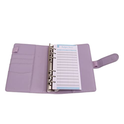 Carpeta de Presupuesto, Carpeta de Presupuesto de Cuero Vista Clara Portátil para Oficina(Púrpura) en oferta