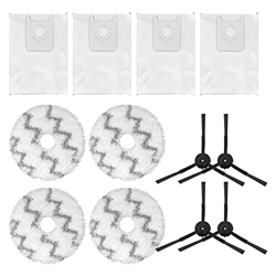 Cusstally Bolsa de Polvo Cepillo Lateral PañOs de Fregona Repuestos para EVA Robot Aspirador de Vaciado de Autolimpieza Piezas SDJ06RM en oferta