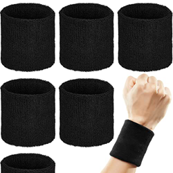 6 Piezas Muñequeras para el Sudor Universal Pulsera Deportiva con Banda para el Sudor Muñequeras Elásticas para Hombres Mujeres y Niños para Baloncest precio