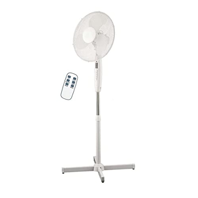 Elit Fan with Remote FR-16W 16 Inch (40cm) Stand Fan, Timer 7.5 Hours, 3 Fan Speed, 3 Wind Mode White EU
