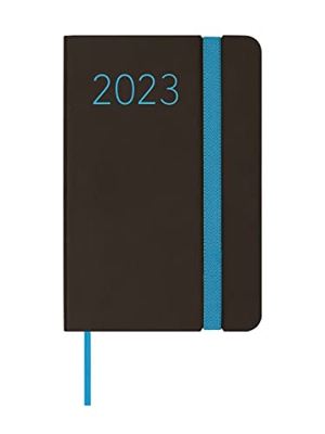 Finocam - Agenda 2023 Flexi Lisa Semana Vista Horizontal Enero 2023 - Diciembre 2023 (12 meses) Negro Español