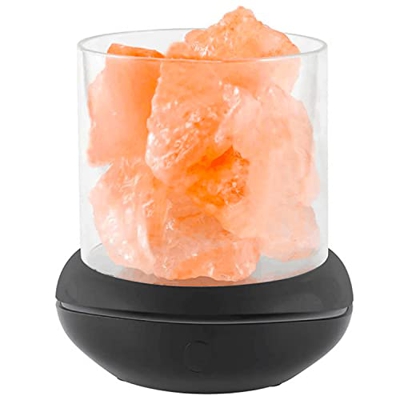 Difusor de aroma de cristal de sal y piedra, luz nocturna, humidificador USB, difusor de aceite esencial para coche y hogar