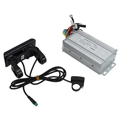 Emoshayoga Conjunto de Controlador de Bicicleta Eléctrica, Carcasa Acanalada Controlador de Bicicleta Eléctrica de Buena Dureza Y Medidor LCD Multifun