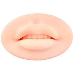 Labial de Silicona 3D Practice, Boca Labios de Silicona Model, Silicona 3D Molde de Labios Flexible Piel de Maquillaje Permanente, para Entrenamiento  en oferta