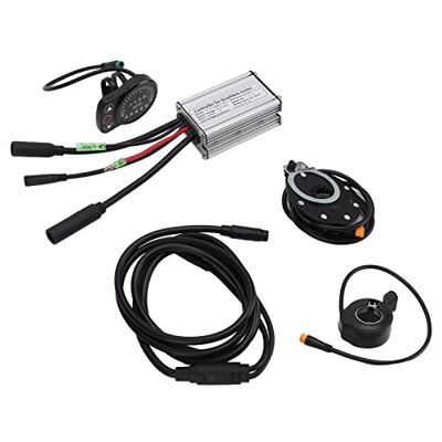 Pwshymi Kit de conversión de bicicleta, impermeable de 1 a 2 cables de disipación de calor DC 36V/48V 7A kit de conversión eléctrica de corriente nomi
