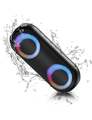 Altavoz Bluetooth Potente NOTABRICK Portatil Altavoces 30W Sonido Stereo Graves Enormes, IPX7 Impermeable Bluetooth Speaker con Luces Led,Bluetooth 5.