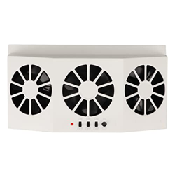 HAIBING Ventilador de Coche con Energía Solar, Ventilador de Escape de Coche Doble RefrigeracióN CirculacióN de Aire Escape Gases TóXicos 1,5 W 1600mA precio