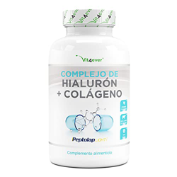 Complejo de colágeno con ácido hialurónico - 240 cápsulas - Premium: Con biotina bioactiva, selenio, zinc, vitamina C natural de la acerola y silicio  en oferta