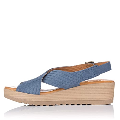 KAOLA 570 Sandalia Piel CUÑA Mujer Jeans 38