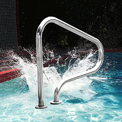 Pasamanos De Piscina con Placa Base De Montaje Rápido (Altura 31.5 '') Pasamanos De Escalera De Piscina De Acero Inoxidable 304 (Grueso 1.2 Mm) en oferta