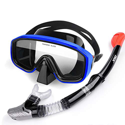 Paquete De Esnórquel para Adultos, Máscara De Buceo De Vidrio Templado Y Esnórquel Seco, Hebilla Lateral Ajustable Antivaho Antifugas para Apnea características