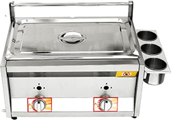 SILVOSWAN Freidora de gas de gran capacidad 12L, freidora comercial, encimera de acero inoxidable, para papas fritas Restaurante Cocina casera en oferta