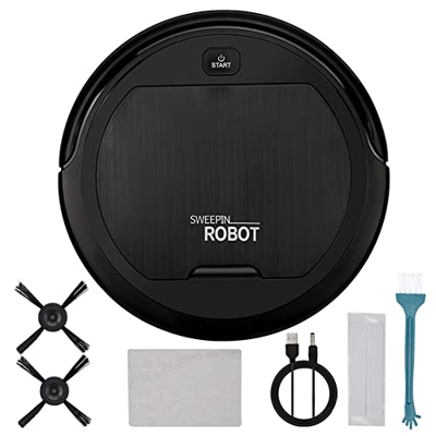 Amoergel Robot Limpiador AutomáTico Robot de Piso Inteligente Aspirador AutomáTico Limpiador de Bordes Limpiar el Piso del Hogar Herramientas de Limpi
