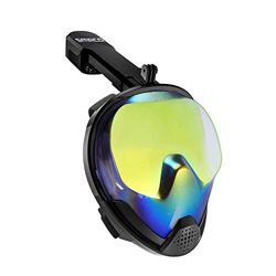 Máscara De Esnórquel De Cara Completa con Protección UV, Antivaho, Antifugas, con Soporte De Cámara Desmontable Y Vista Panorámica De 180°, para Adult precio