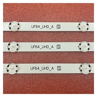 Piezas de Repuesto de TV- 3pcs/Set DIRIGIÓ Franja de la luz de Fondo for LG UF64_UHD_A 43UH603V 43UH610V 43UF6407 HC430DGN 43UF6409 43UH6030 43UF640 4