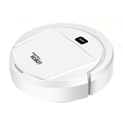 Amoergel Aspiradora Robot Robot de Barrido Tres en Inteligente de Barrido y Arrastre Silencioso, Blanco