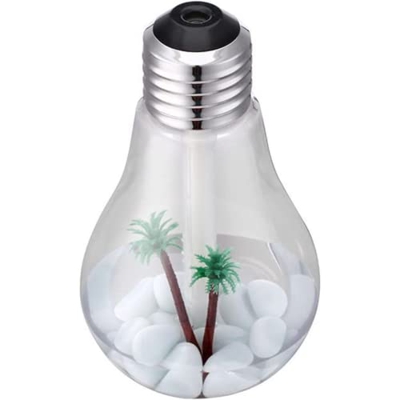 Jasis Woo Humidificador de bombilla, luz nocturna LED, mini humidificador USB creativo silencio