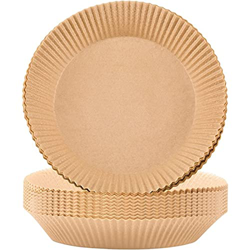 KVSERT 150 Uds. Freidora Papel pergamino Liners Antiadherentes Desechables Freidoras Cesta Papel pergamino redondo no perforado en oferta