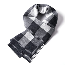 Bufandas para Mujeres y Hombres Invierno Moda Larga Manta Suave Tartán cálido Envolturas de Cuadros Chal Gris Lana (Color : Gris, Talla : 18 precio