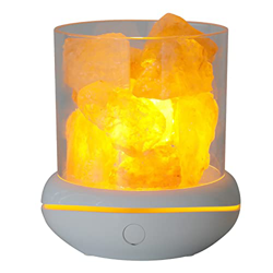Bumdenuu Difusor de Aroma de Piedra de Sal de Cristal Humidificador de Niebla Luz Nocturna Humidificador Difusor de Aceite Esencial USB para el Hogar  en oferta