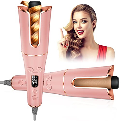 Hair Curler, Automatic Curling Iron Portable Hair Curling for Short Hair/Long Hair Professional Curling Quick Heating Long-Lasting Ceramic Curling Iro