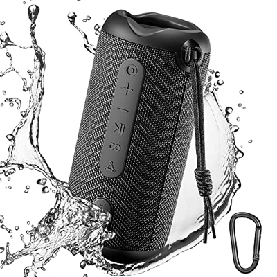Linkyou Altavoz Bluetooth Portátil, 24W Altavoces Estereo Bluetooth Potente con IPX7 Impermeable 24H de Reproducción para Inalámbrico Parlante Bluetoo