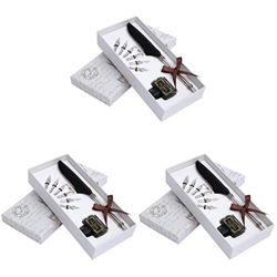 NUOBESTY Juego de 3 Juegos de Accesorios Vintage de Plumillas para Estudiantes Estilo Tallo para Principiantes Pluma Estilográfica Caligrafía Negra Ne precio