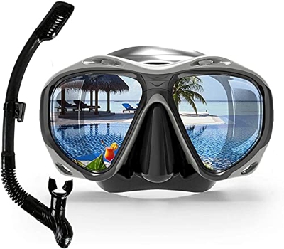 Buceo Buceo Profesional Scuba Snorkels Equipo Gafas Buceo Natación Easy Breath Tube Set para Adultos (Negro)