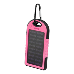 Solarstrombank Solar Power Bank - Cargador USB para teléfono móvil 5000 mAh waterproff IP66 Rose Power Bank en oferta