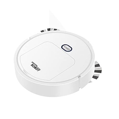 Pmkvgdy Robot de Barrido Inteligente Aspirador 3 en 1 Aspirador de Trapeador Recargable Limpiador de Robot DoméStico - Blanco