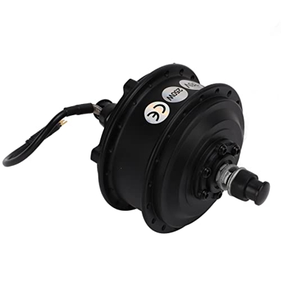 Janzoom Motor de Cubo de Engranaje sin Escobillas, Llanta de Aleación de Aluminio Motor de Tracción Delantera de Bicicleta Eléctrica Aplicabilidad Amp