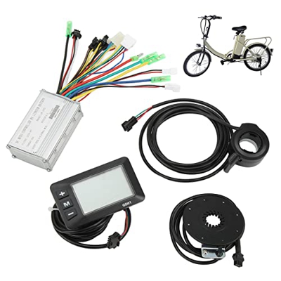 Kit de conversión de bicicleta eléctrica, controlador de motor de bicicleta eléctrica Controlador común de 15 A 36 V 48 V con panel LCD‑GD01 Acelerado